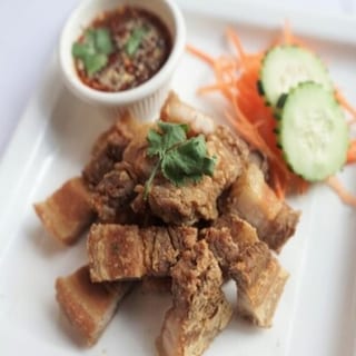 Crispy Pork Belly with Spicy Tamarin Sauce